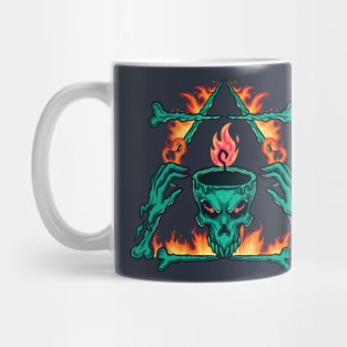 Fire Head Skull Mug